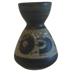 Vase israélien du milieu du siècle en céramique émaillée Lapid Lava