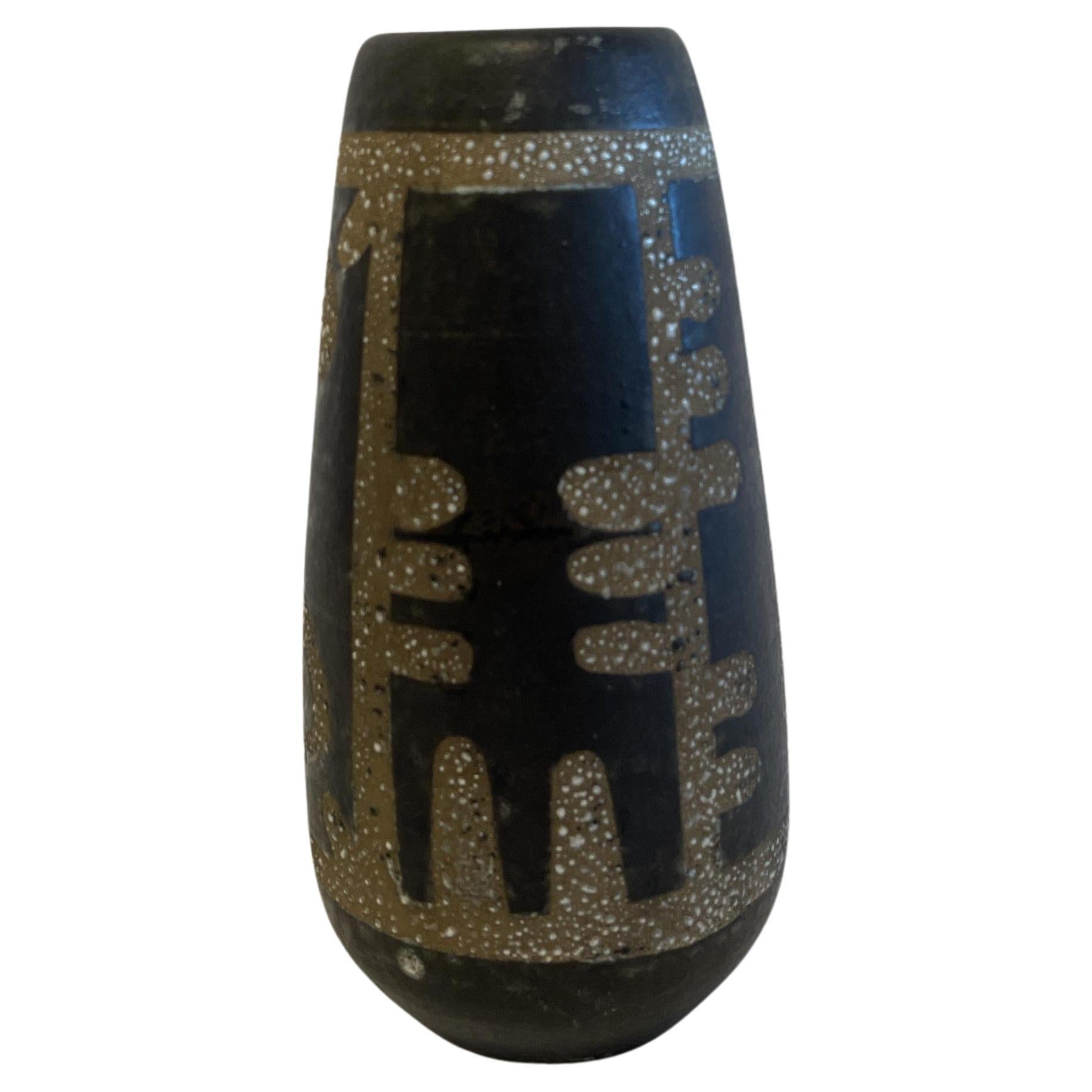Vaso israeliano di metà secolo in ceramica smaltata Lapid Lava in vendita