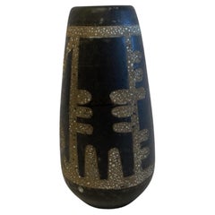 Vase israélien du milieu du siècle en céramique émaillée Lapid Lava