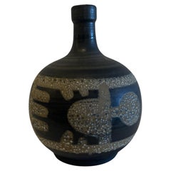 Vase israélien du milieu du siècle en céramique émaillée Lapid Lava