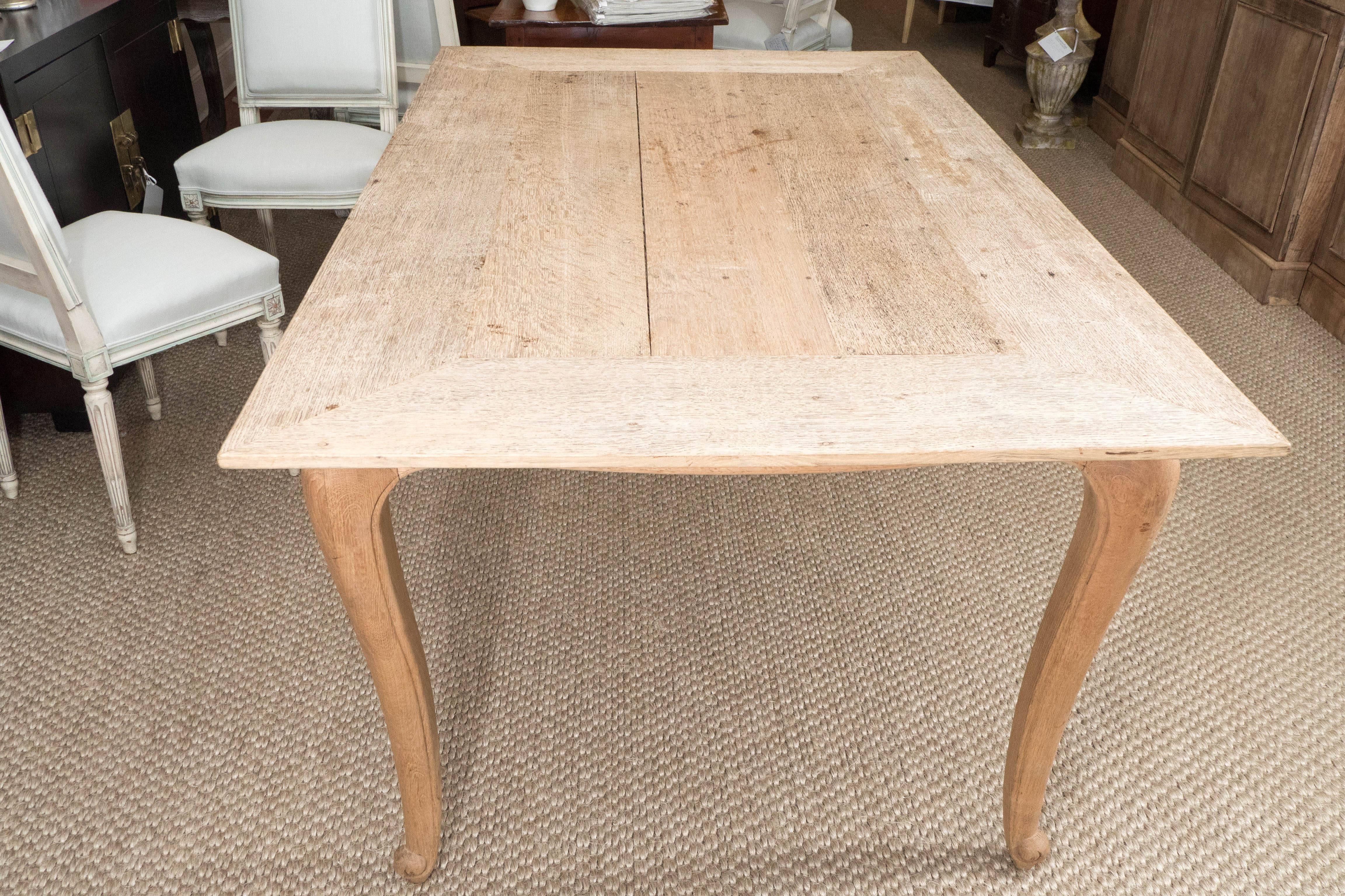French Bleached Oak Dining Table 1