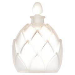 Bottiglia di profumo francese Art Deco Marquila for Feuilles Lalique