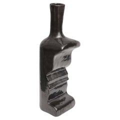 Daric Harvie Amerikanische moderne schwarze Keramikvase/Skulptur aus Daric