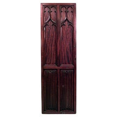 Pair of English Gothic Revival Mahogany Doors