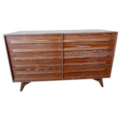 American Modern Cerused Oak Ten Drawer Chest, 1950s