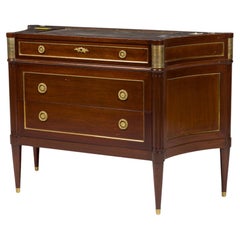 Maison Jansen French Mid-Century Bronze Mounted Mahogany Chest