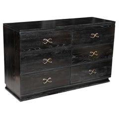 Cerused and Ebonized Six-Drawer Chest by Lorin Jackson for Grosfield House