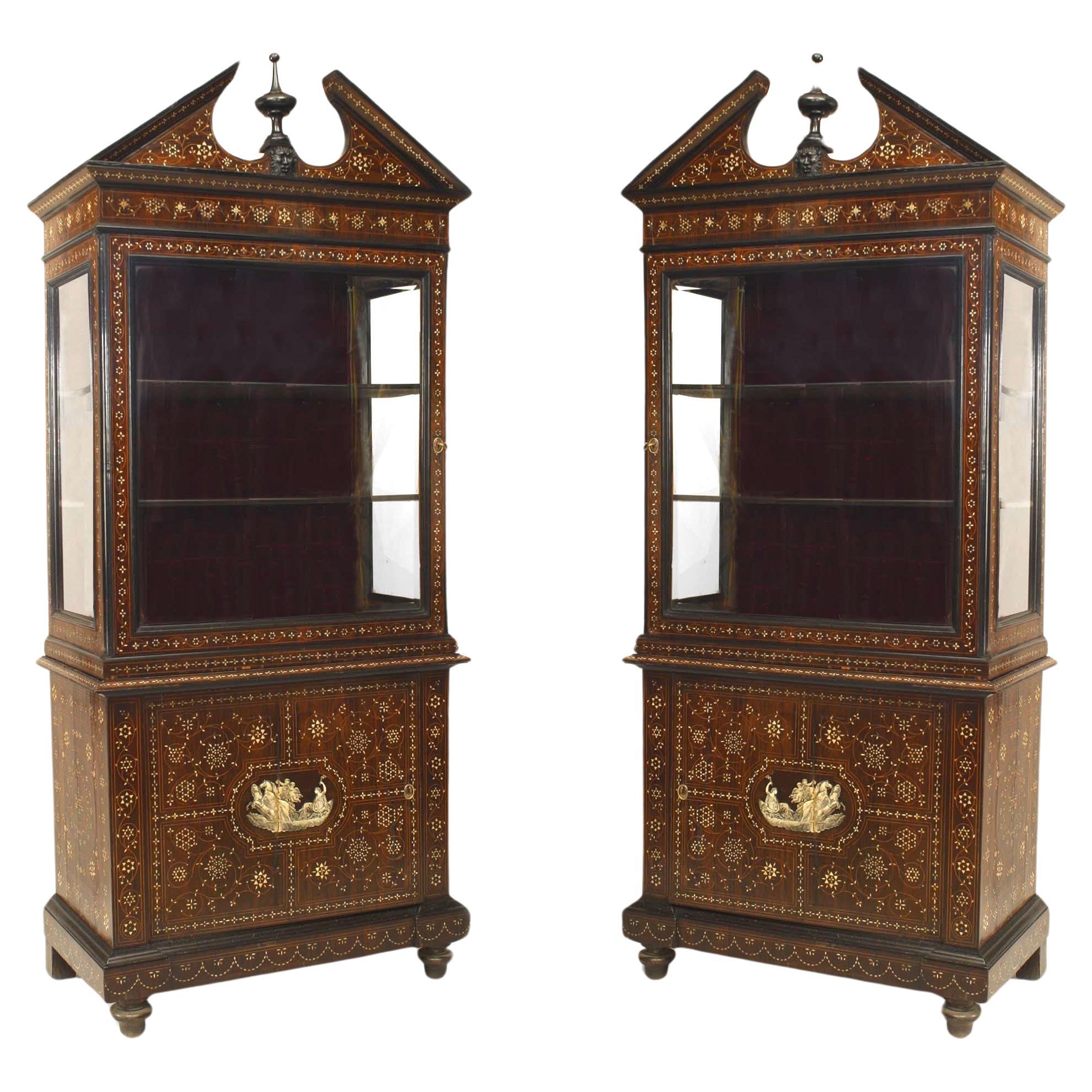 Italian Baroque Rosewood Cabinets For Sale
