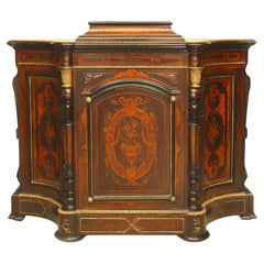 American Victorian Rosewood Credenza, Ebonized Trim, Circa 1890, USA