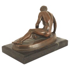 Victorian Copper Reclining Figure Scuplture