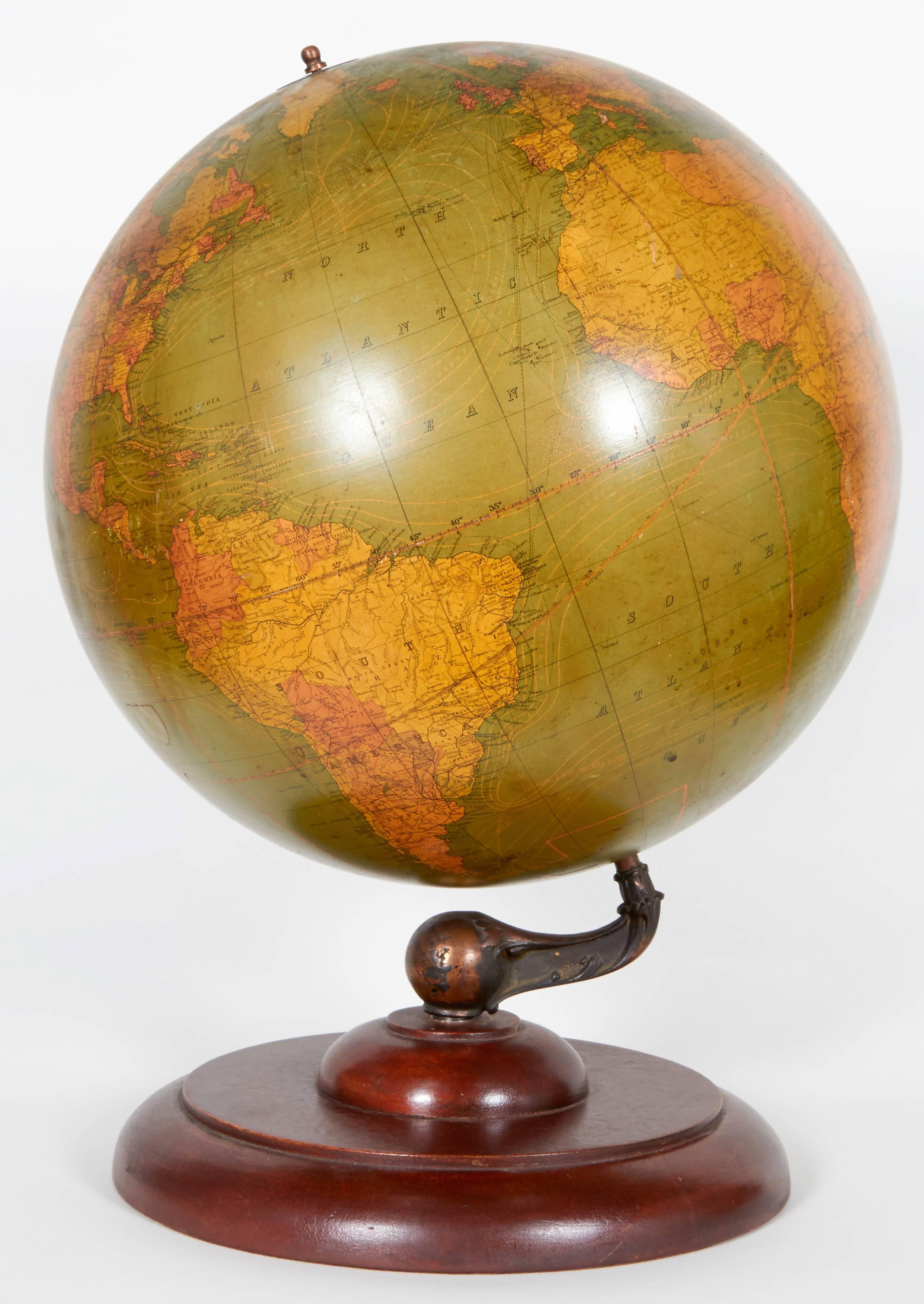 Early 20th Century Terrestrial Globe Printed in Scotland 2