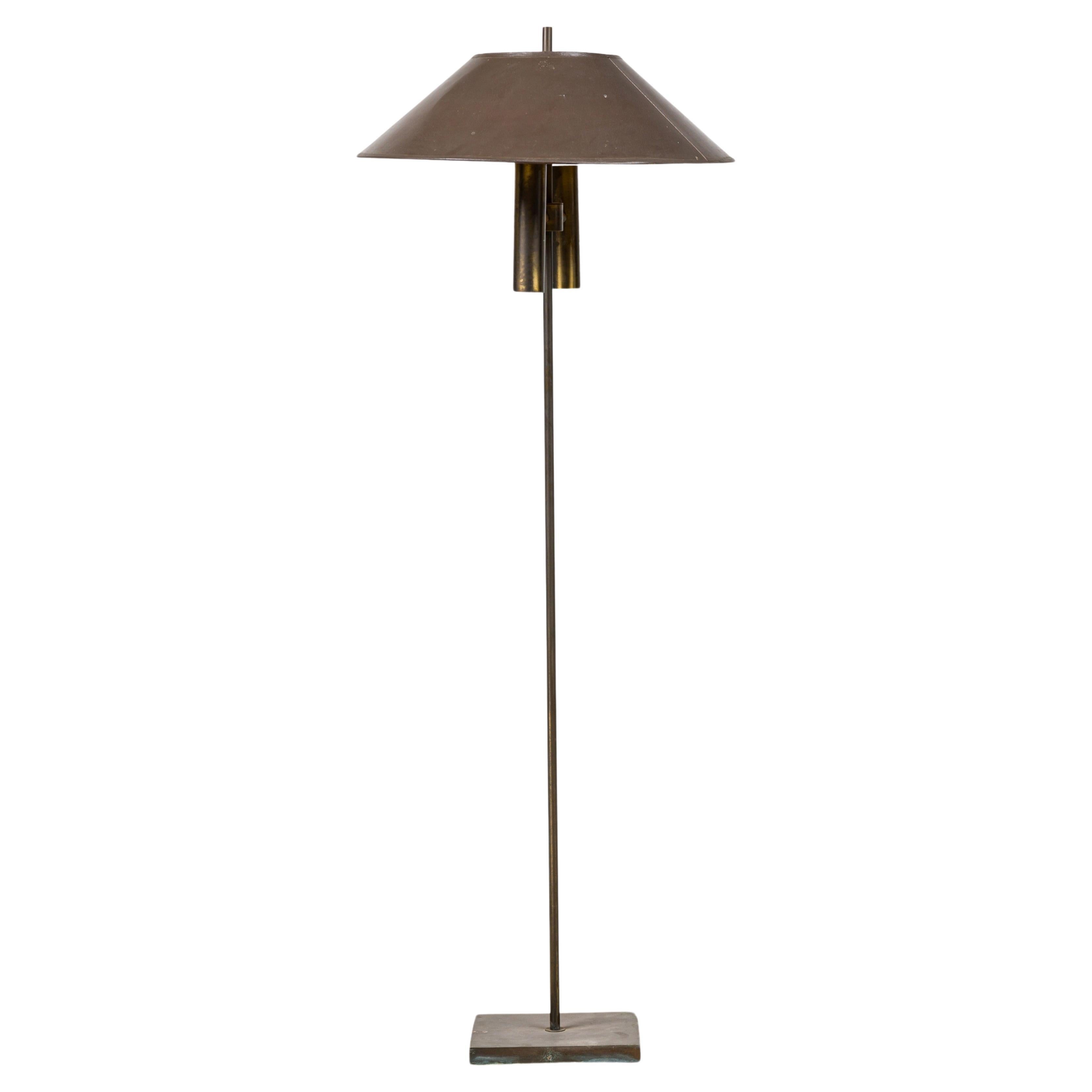 Lampada da terra in bronzo patinato di George Kovacs in stile Mid-Century, design degli anni '50