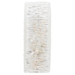Pair of Mid-Century Scandinavian Rectangle Textured Murano Glass Wall Sconce