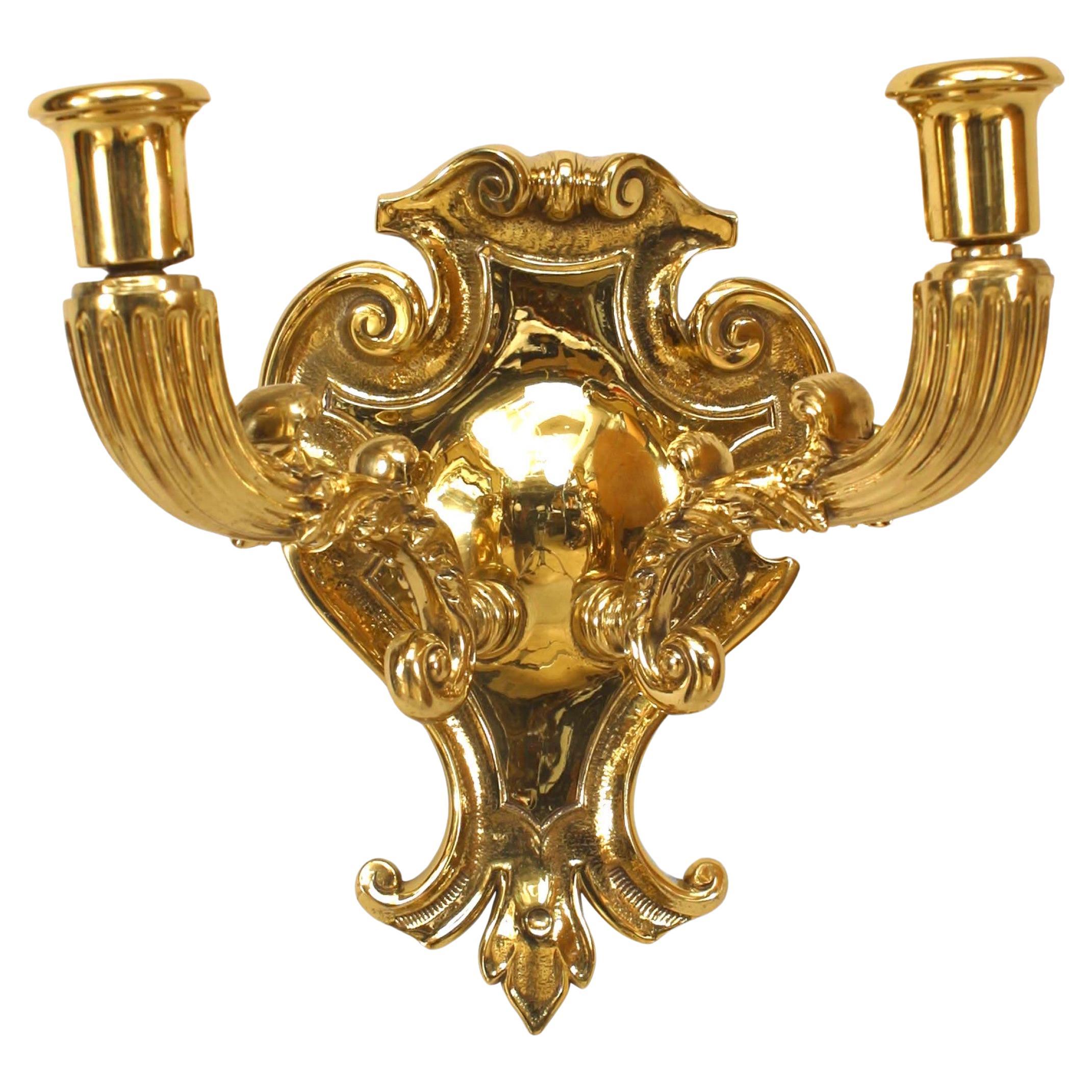 Lámpara de pared de latón de estilo victoriano francés