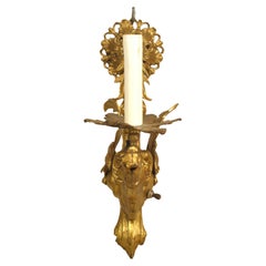Pair of Italian Renaissance-Style Gilt Metal Wall Sconces