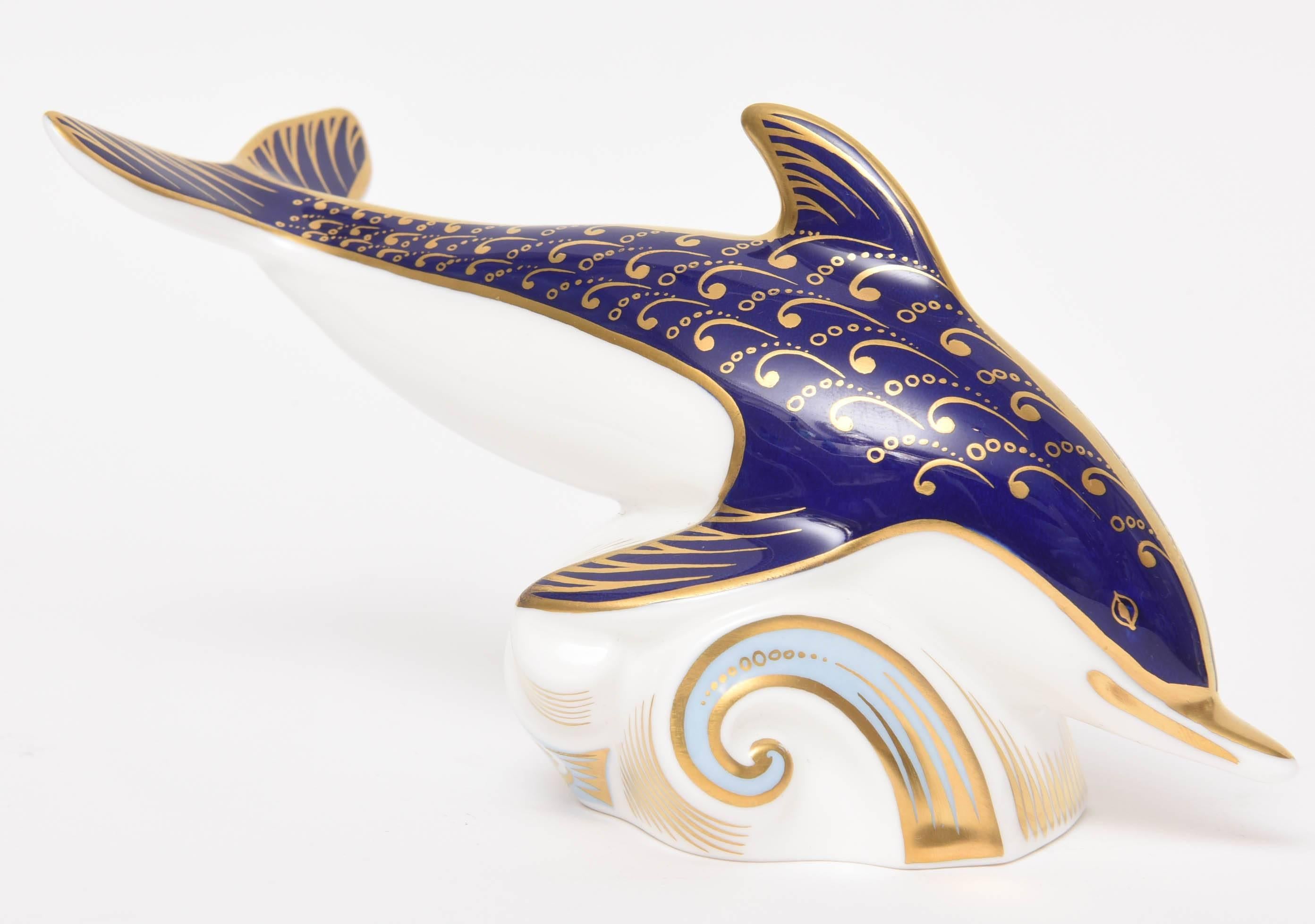 royal crown derby dolphin paperweight