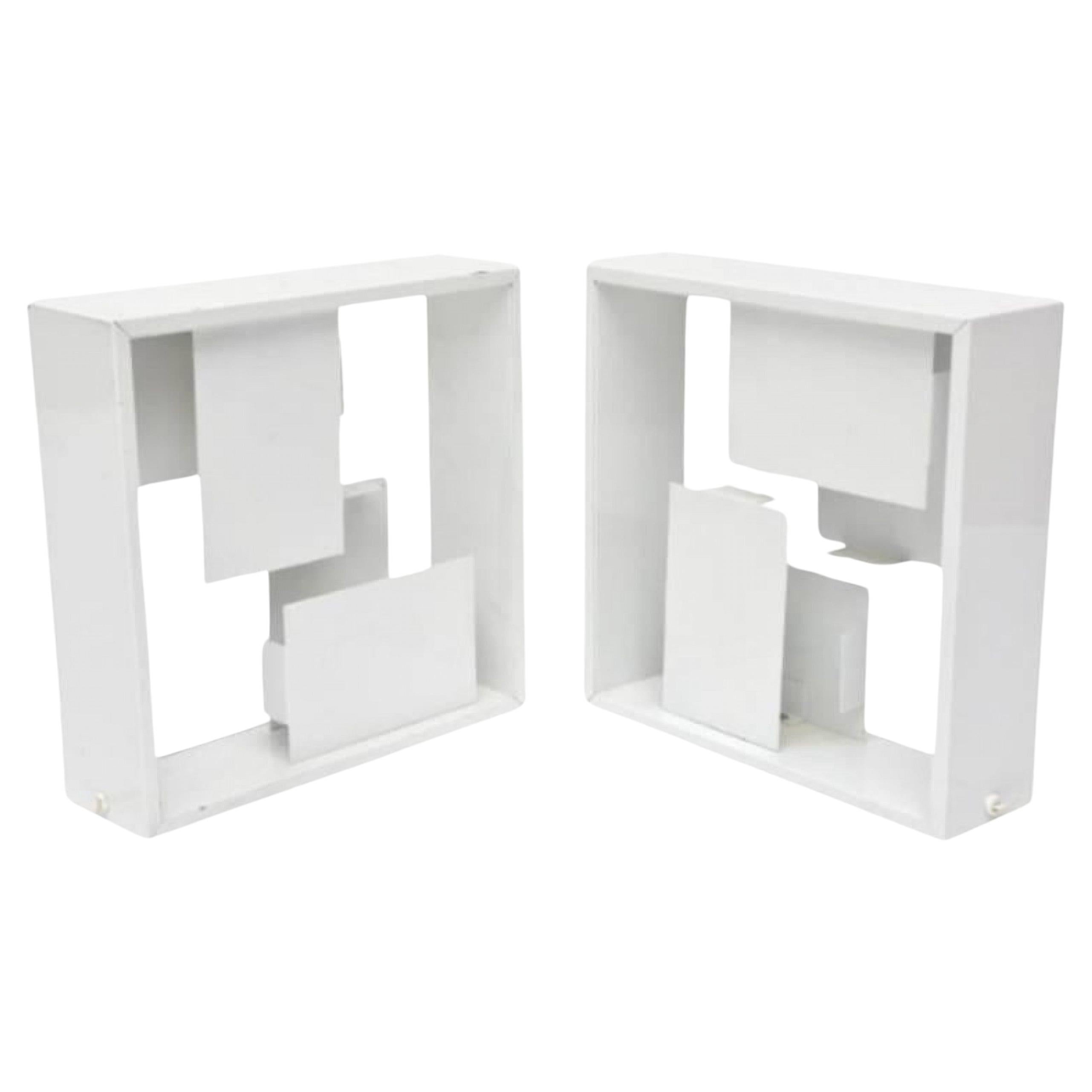 Lot de 3 lampes de table/appliques italiennes modernes blanches, Gio Ponti