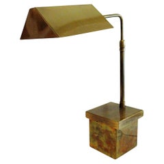 Amerikanische moderne Schreibtischlampe aus Messing, Cedric Hartman, 1950er Jahre