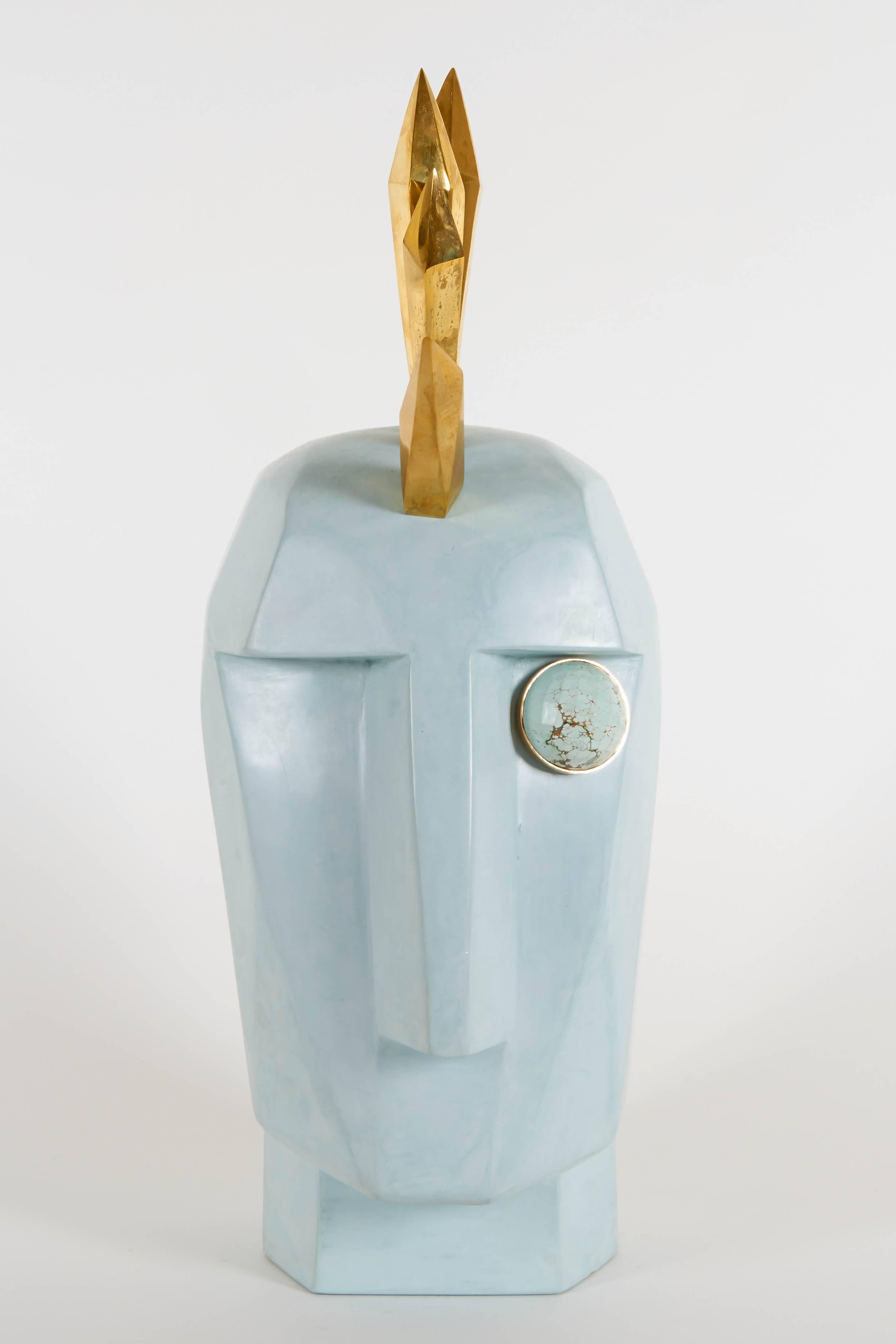 American Kelly Wearstler, Faceted Spike and Eye Head Trip Sculpture For Sale