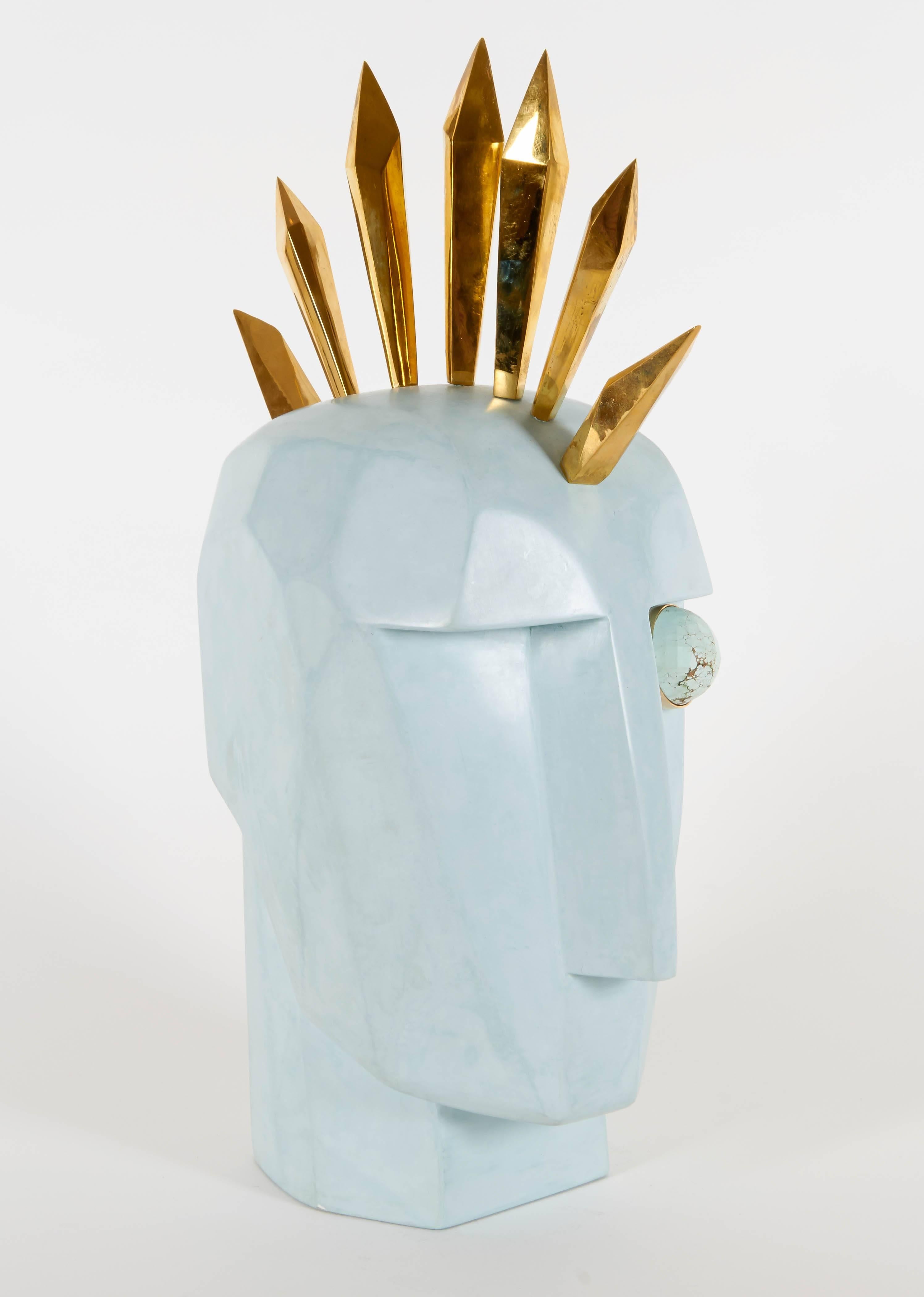 Kelly Wearstler, Faceted Spike and Eye Head Trip Sculpture In Excellent Condition For Sale In New York, NY