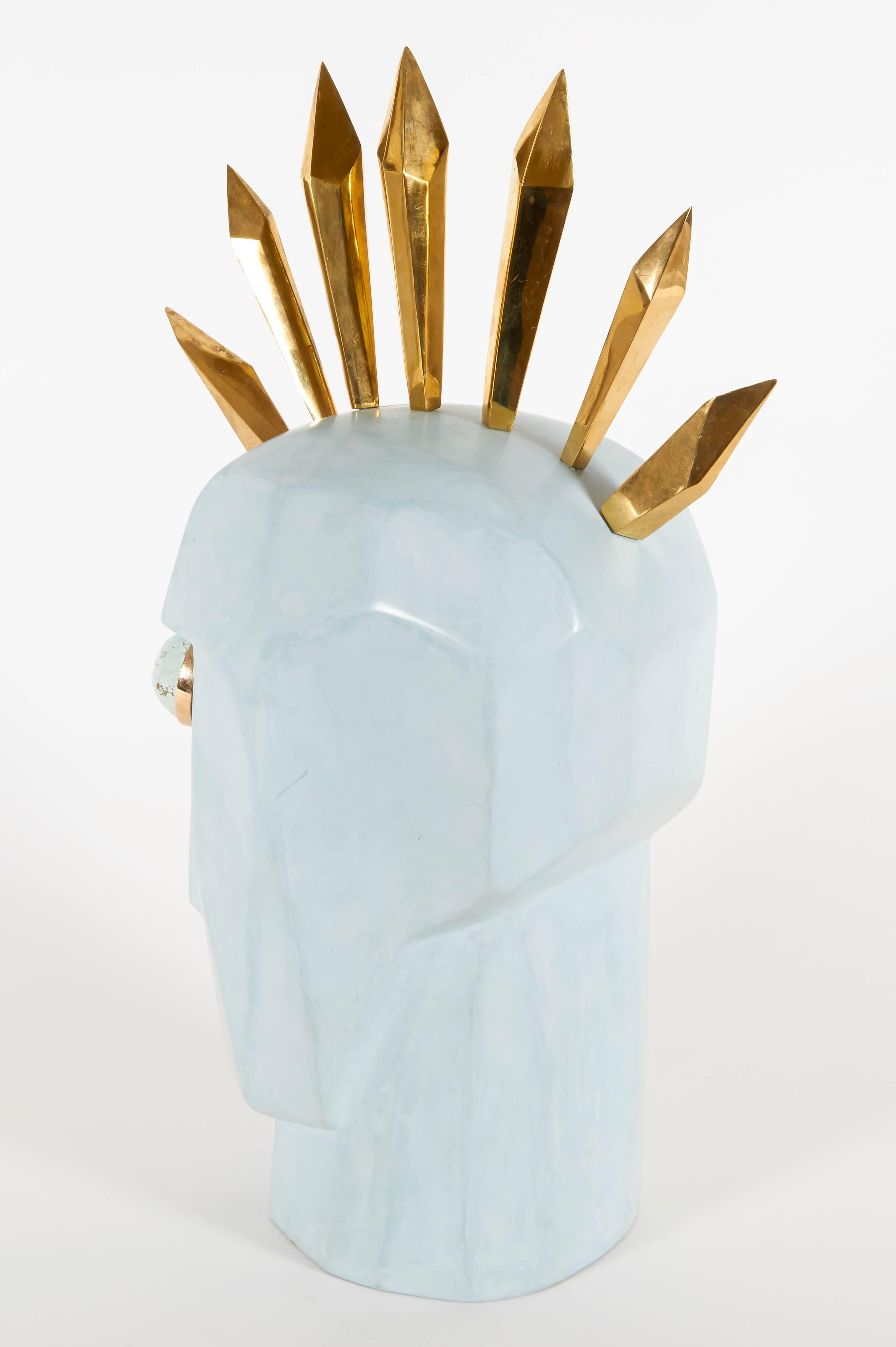 Kelly Wearstler, Faceted Spike and Eye Head Trip Sculpture For Sale 4