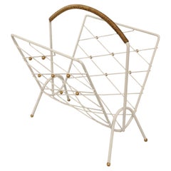 French 1940s Iron Magazine Rack