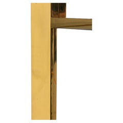 Mid-Century American Stainless Steel and Brass Display Pedestal