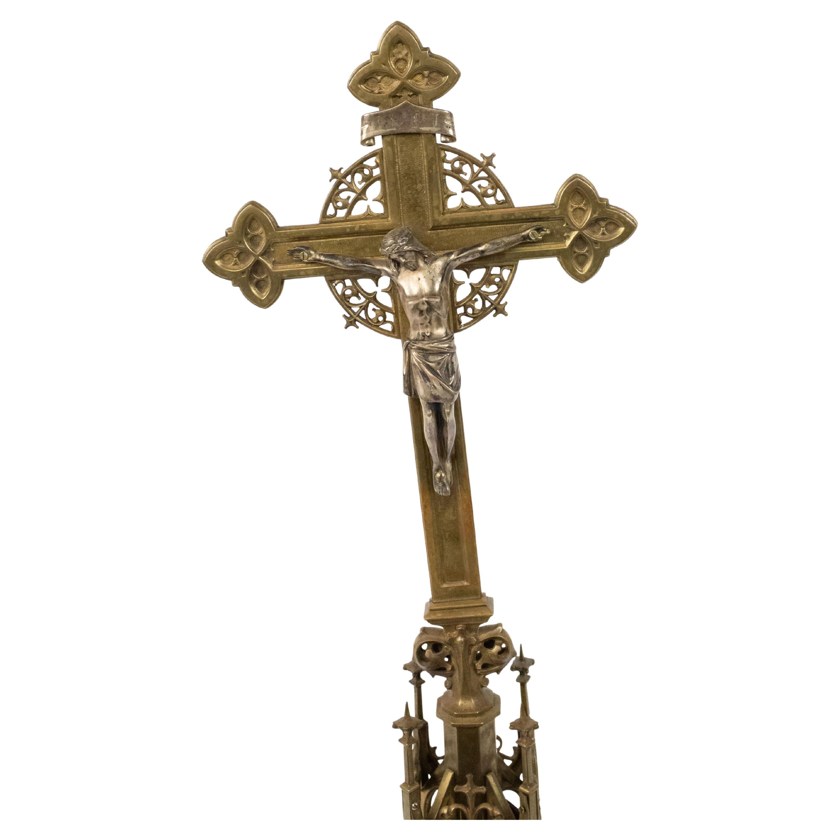 Italian Renaissance Bronze Crucifix
