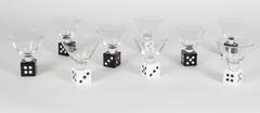 Set of Nine Vintage Dice Glasses