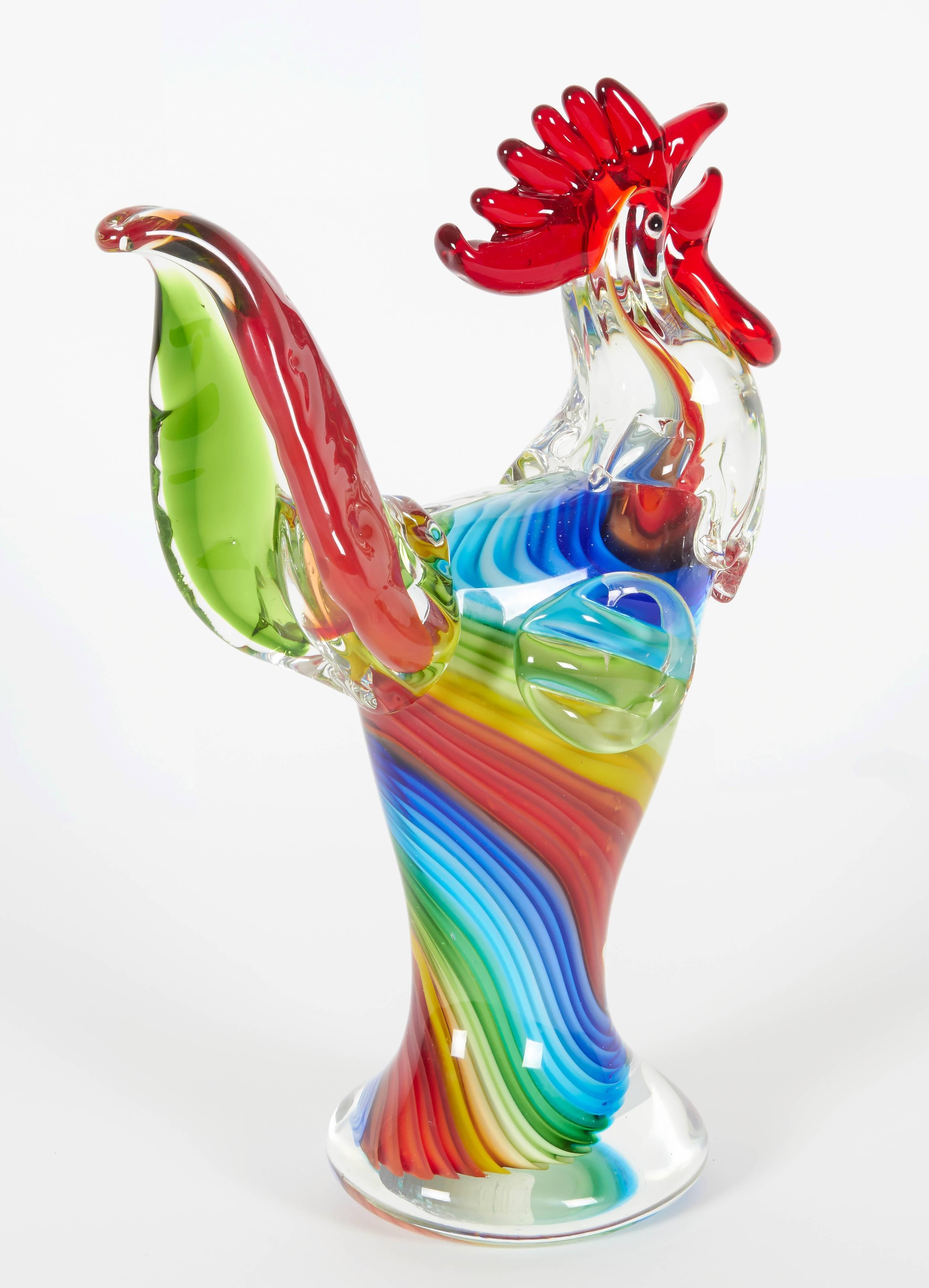 Murano Rooster Glass Figurine 1