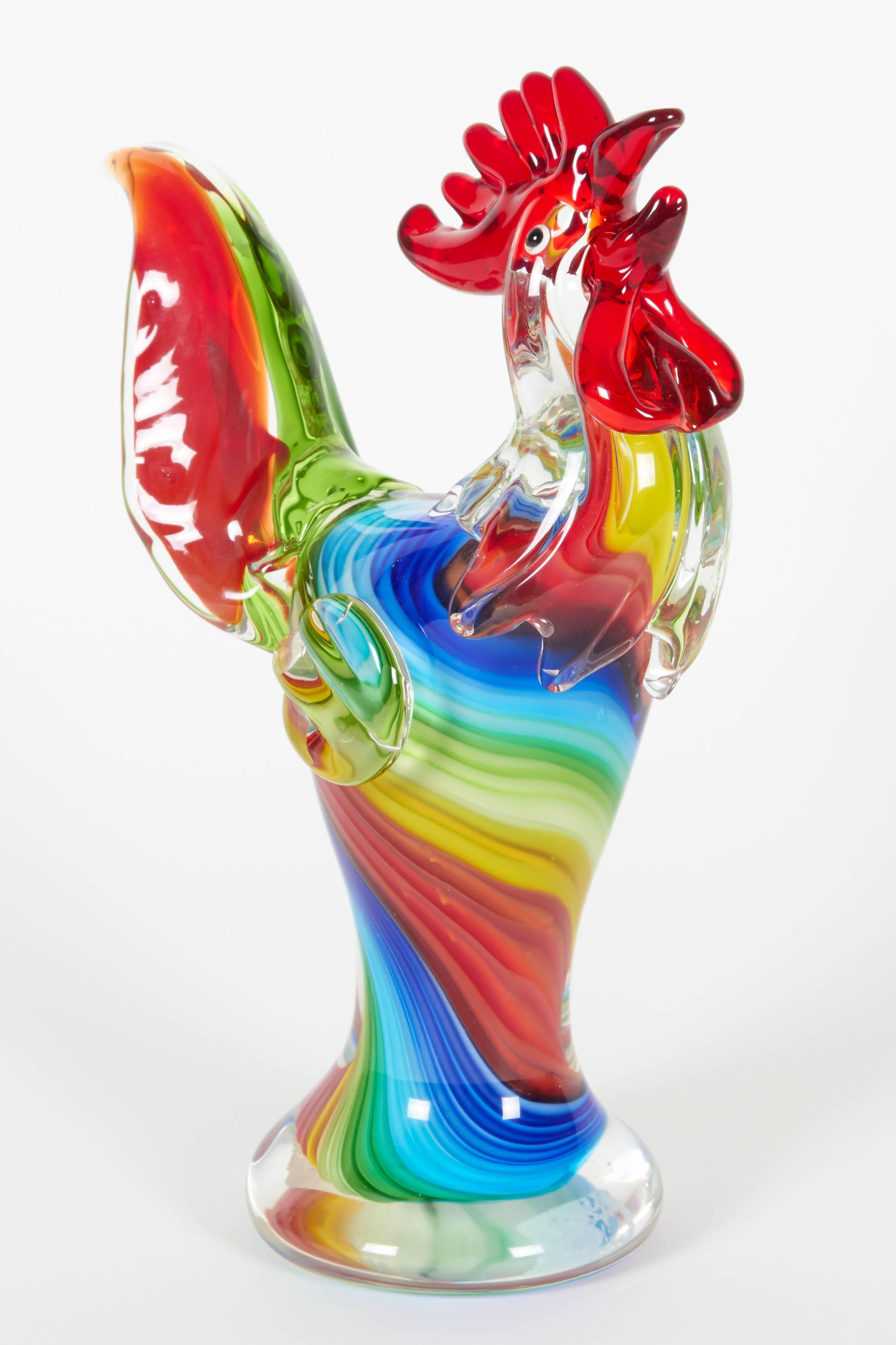 Murano Rooster Glass Figurine 2