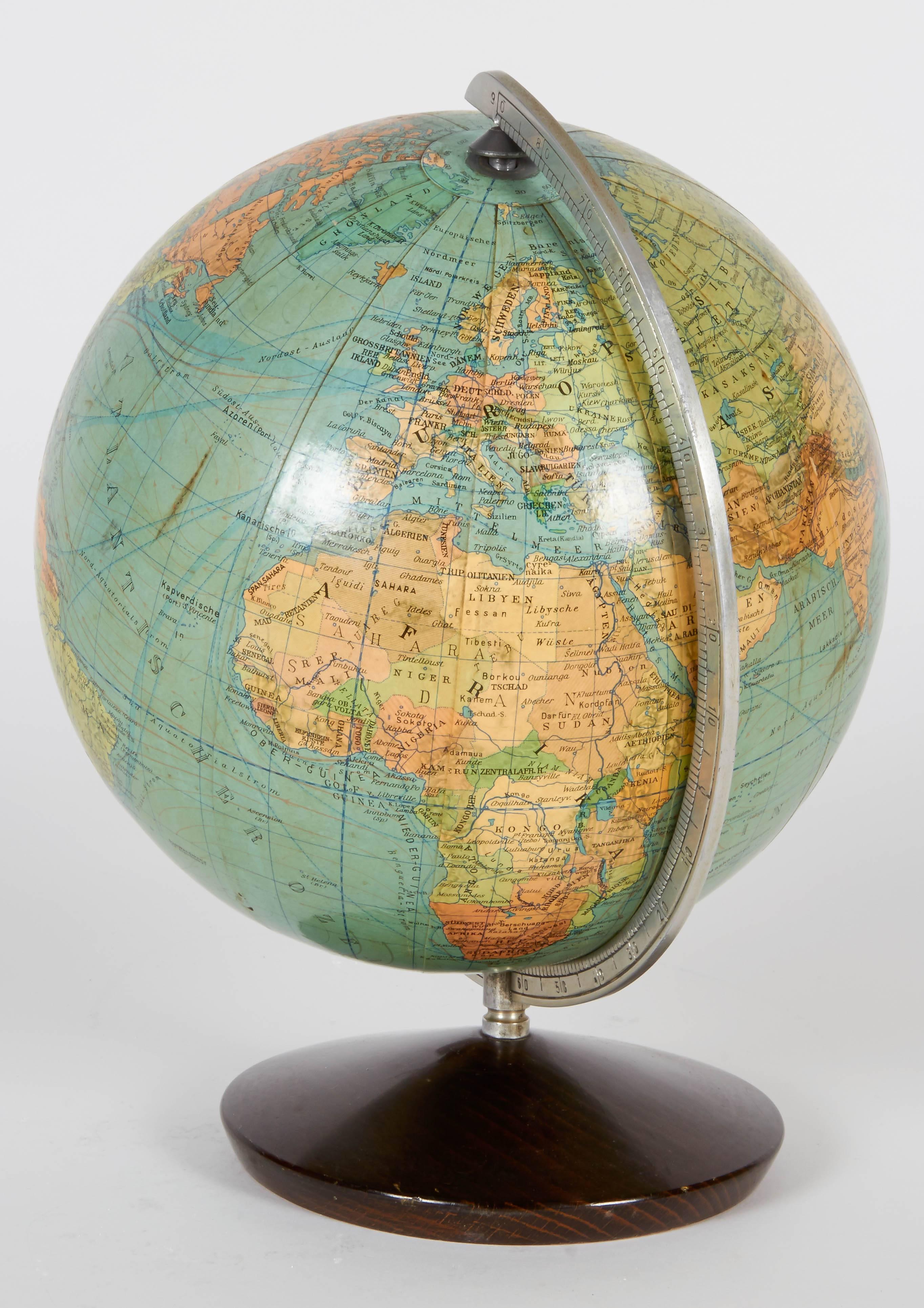 English Vintage Globe on Stand