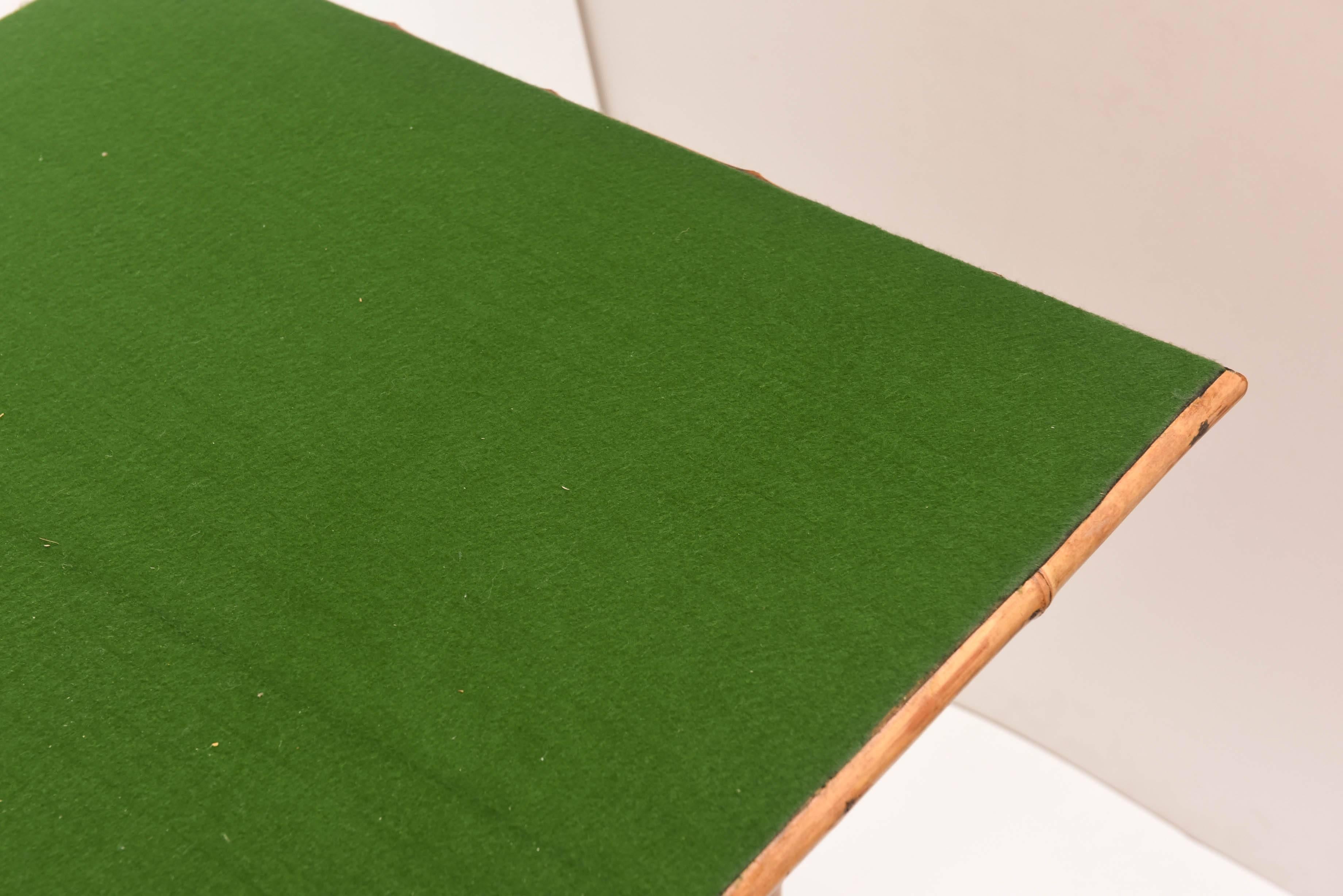 Unusual Flip Top Bamboo Card Table 1