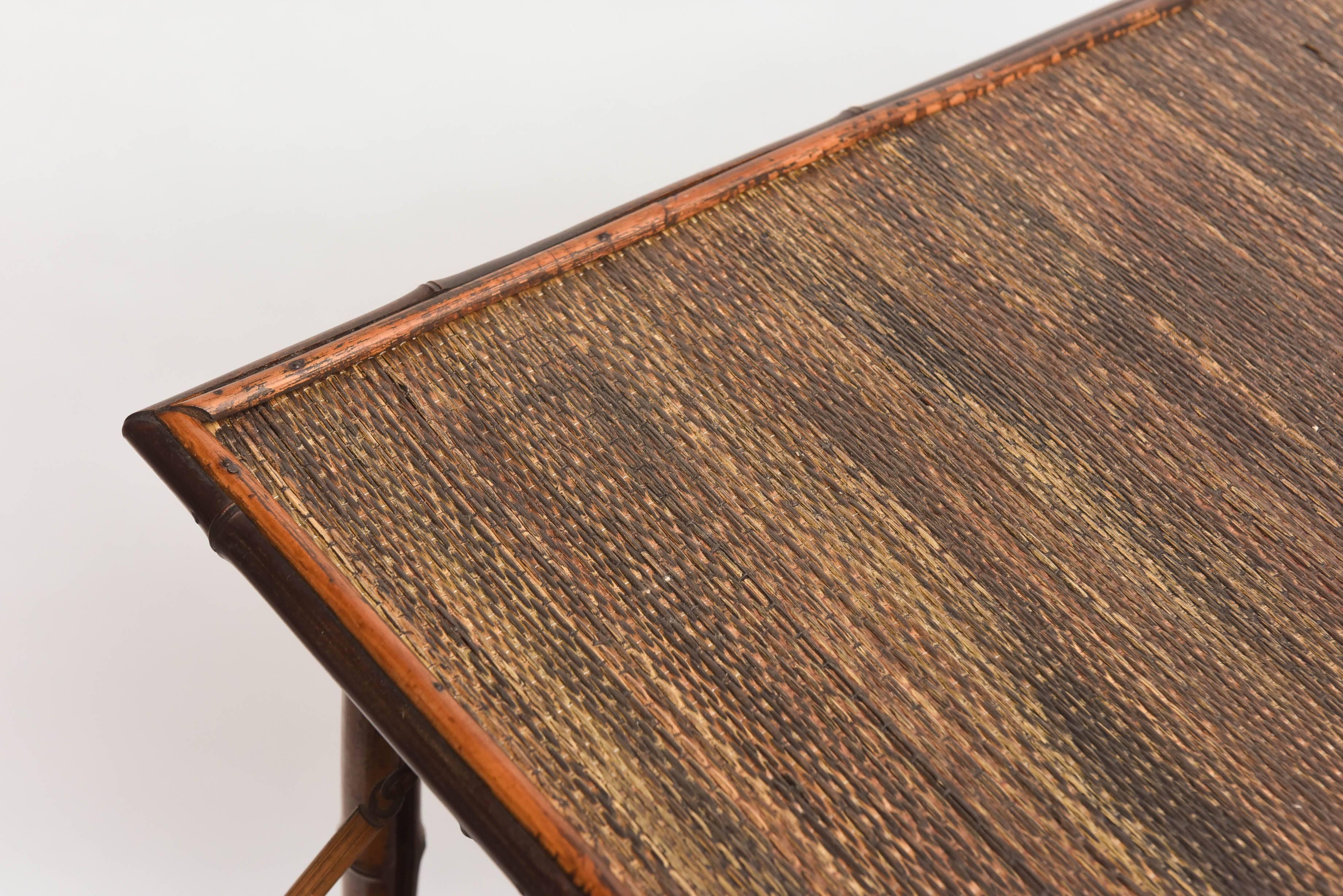 Rare 19th Century English Bamboo Tea Table Signed James Shoolbred, London 3
