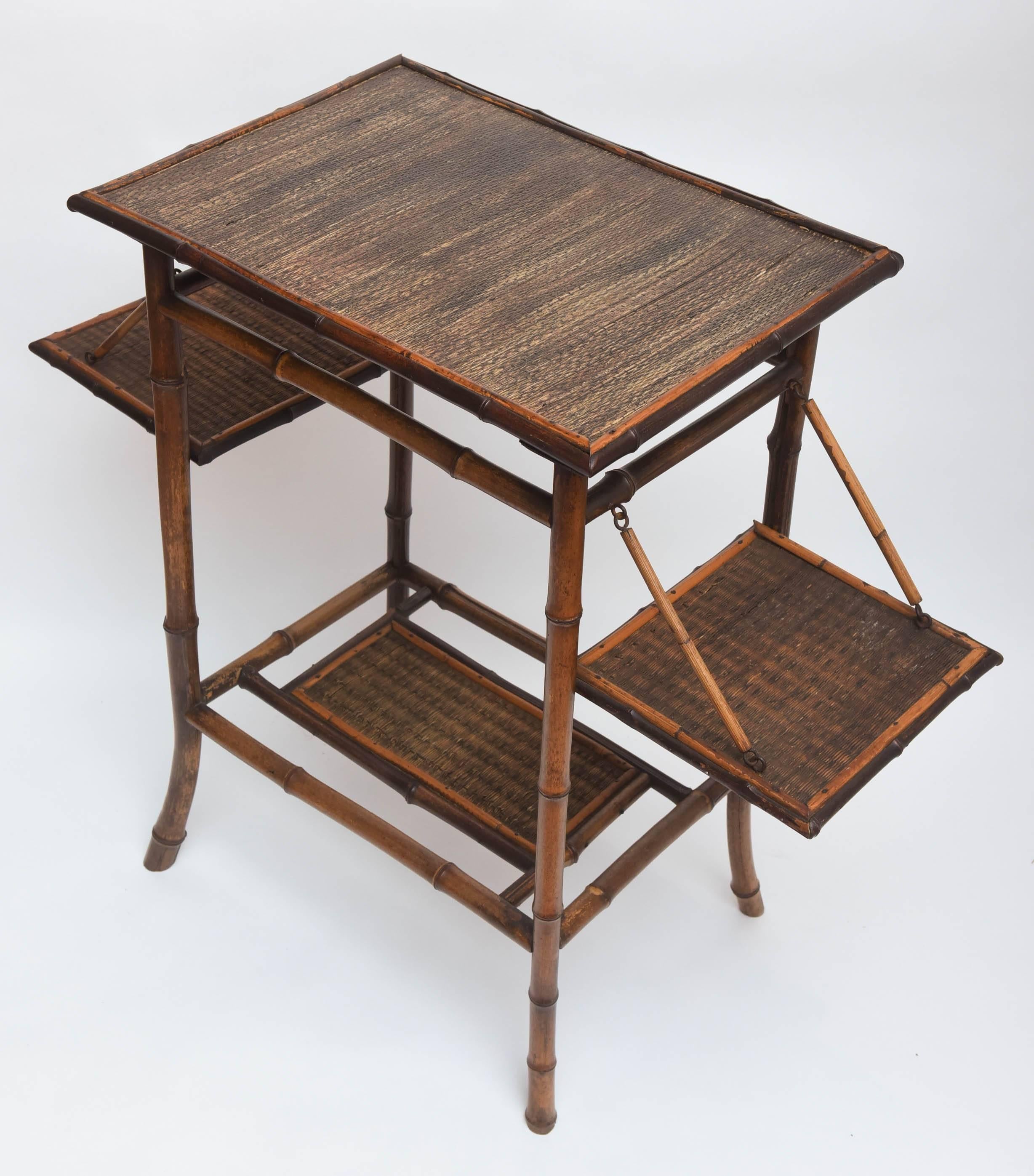 Rare 19th Century English Bamboo Tea Table Signed James Shoolbred, London 5