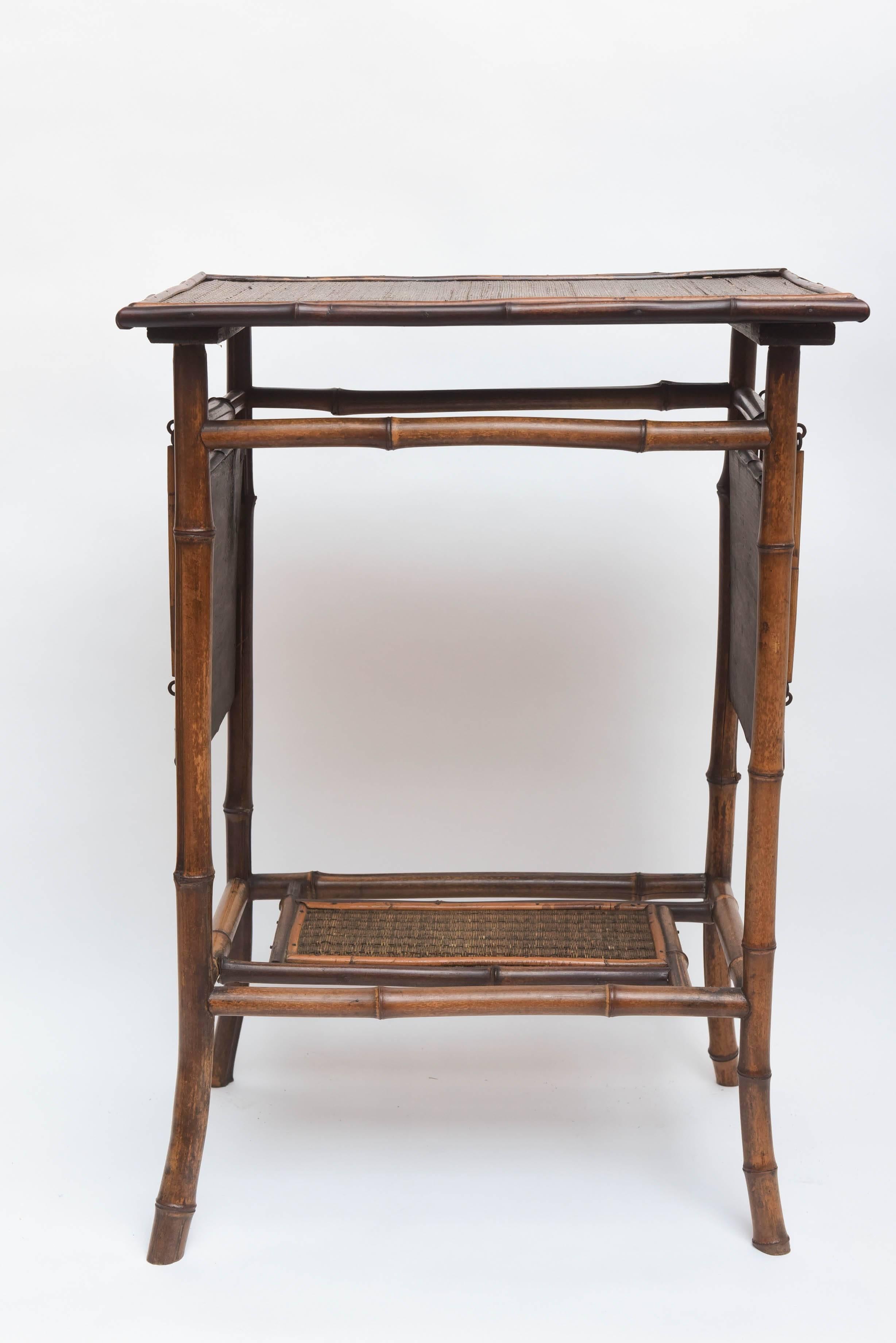 Rare 19th Century English Bamboo Tea Table Signed James Shoolbred, London 6
