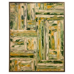 Ricardo Rumi Pittura ad olio astratta americana contemporanea con cornice, intitolata: "Greene & Greene".