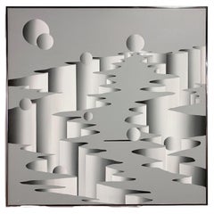 Mario Grimaldi American Contemporary Surrealist Abstract Oil on Canvas Painting (Pittura su tela)