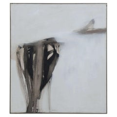 Mid-Century Cuban Framed Abstract Oil Painting on Canvas