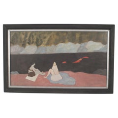 Kopie eines Gemäldes von Milton Avery, „Abstract Two Female Bathers“, 28 x 45 Zoll