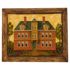 Casa di campagna inglese in mattoni Pittura acrilica