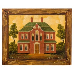 Casa di campagna inglese in mattoni Pittura acrilica