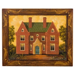 Casa di campagna inglese in mattoni Pittura acrilica