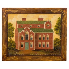 Casa di campagna inglese in mattoni Pittura acrilica