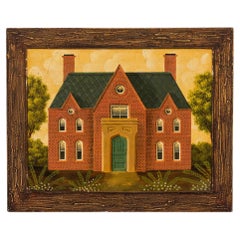 Casa di campagna inglese in mattoni Pittura acrilica