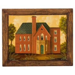 Casa di campagna inglese in mattoni Pittura acrilica