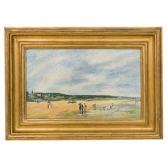 Deauville Beach Landscape Painting in French Impressionist Style