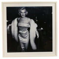 Große gerahmte Schwarz-Weiß-Fotografie von Marilyn Monroe