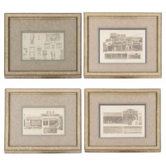 Serie di quattro incisioni architettoniche alla maniera di Piranesi