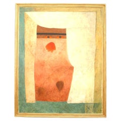 Arab Song Copy Painting, Cubist Design, Hand-Painted, 20th Century